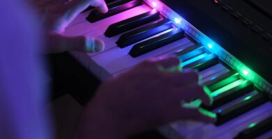 piano con led